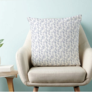 Küstengroßmutter Blau Weiß Chinoiserie Toile Kissen