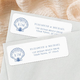 Küstengrün Monogramm Hochzeit Rücksendeadresse