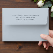 Küstengrün-Rücksendeadresse Hochzeitsumschlag