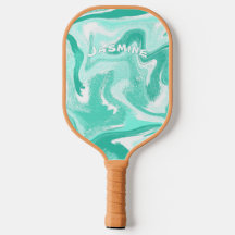 Küstengrüne und weiße Pickleball-Paddle