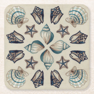 KüstenKaleidoskop I Rechteckiger Pappuntersetzer