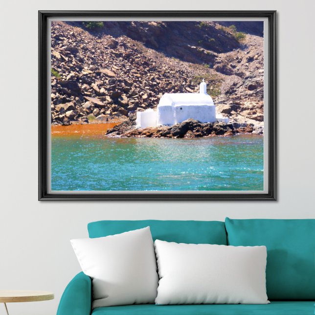 Küstenkapelle: Santorini, die abgelegene Kapelle G Poster (Von Creator hochgeladen)