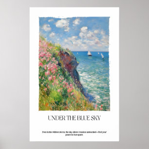 Küstenklippen Impressionistische Meereslandschaft  Poster