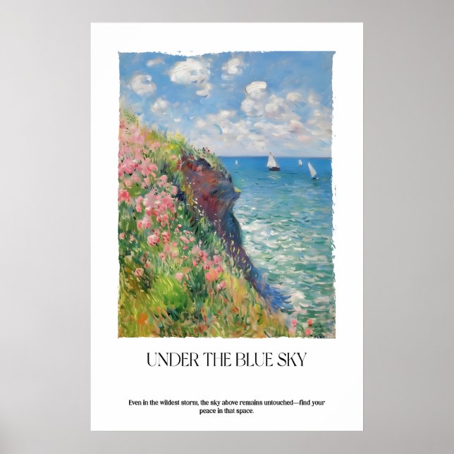 Küstenklippen Impressionistische Meereslandschaft  Poster (Vorne)