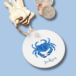 Küstenkrabbe blau schlüsselanhänger