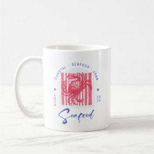 Küstenkrabbe Rosa Dose Glas Kaffeetasse