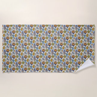 Küstenkrebse und Muschel Beach Blanket Strandtuch