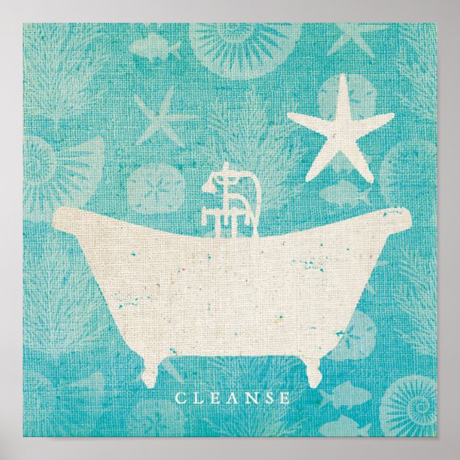 Küstenkunst | Bathtub gerundet Poster (Vorne)