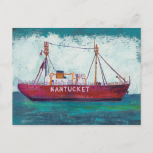 Küstenkunst   Nantucket Lightship Postkarte