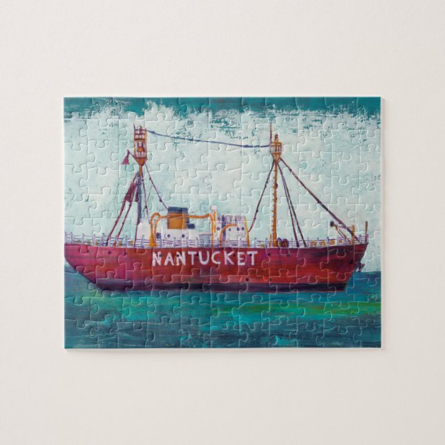 Küstenkunst| Nantucket Lightship Puzzle (Horizontal)