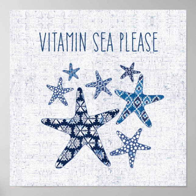 Küstenkunst | Vitamin Sea Bitte Poster (Vorne)