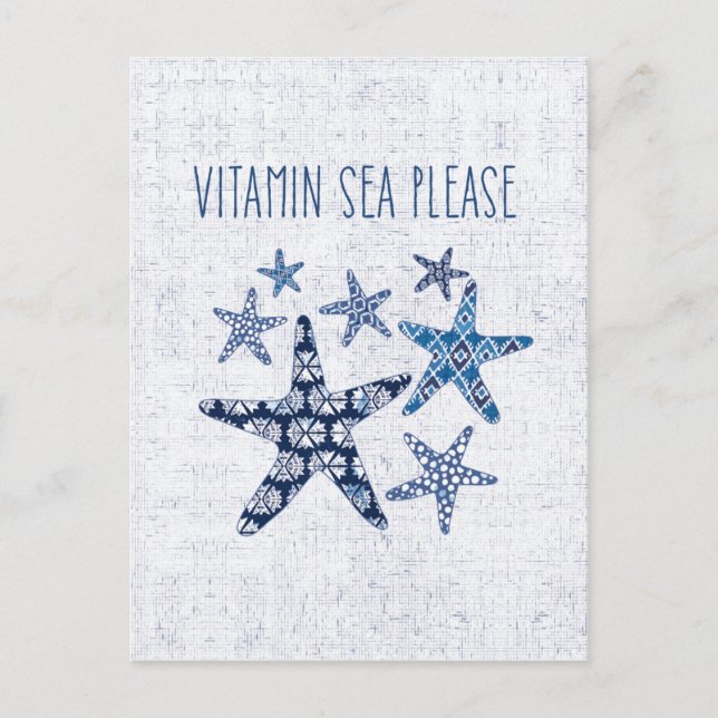 Küstenkunst | Vitamin Sea Bitte Postkarte (Vorderseite)