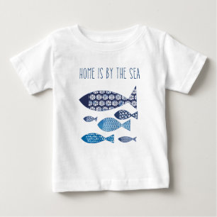 Küstenkunst   Zuhause liegt direkt am Meer Baby T-shirt