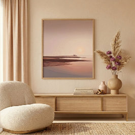 Küstenlandschaft beim Sonnenuntergang, Wanddekorat Poster