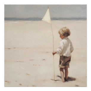 Küstenlandschaft Boy Beach Poster