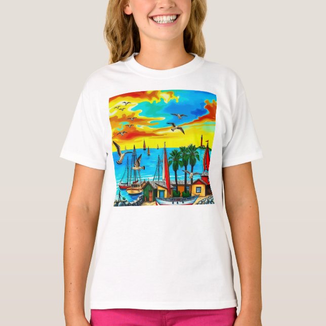 Küstenlandschaft der Träume T-Shirt (Vorderseite)