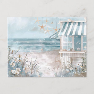 Küstenlandschaft-Illustration Postkarte