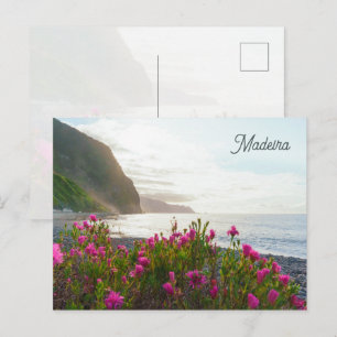Küstenlandschaft Madeira bei Sonnenuntergang Postkarte