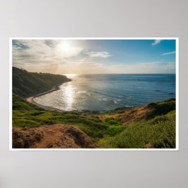Küstenlandschaft Sonnenuntergang Wandkunst | Ozean Poster