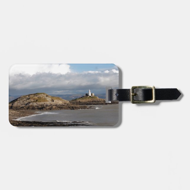 Küstenlandschaft und Leuchtturm Gepäckanhänger (Vorderseite horizontal)