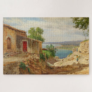 Küstenlandschaft von Taormina auf Sizilien Carl Aa Puzzle
