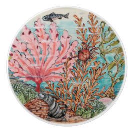 Küstenleben Korbkrebs Muschel Unterwasser Keramikknauf