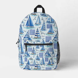 Küstenleben Ozeane Blau Bedruckter Rucksack