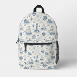 Küstenleben Ozeane Blau Bedruckter Rucksack