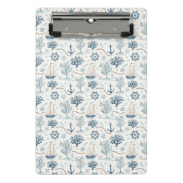 Küstenleben Ozeane Blau Mini Klemmbrett