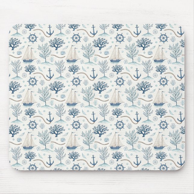 Küstenleben Ozeane Blau Mousepad (Vorne)