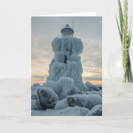 Küstenleuchtturm im Winter Karte