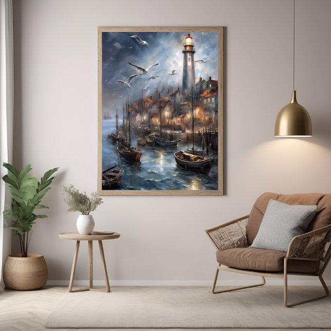 KüstenLeuchtturm in Twilight Schöne Kunst Poster (Von Creator hochgeladen)