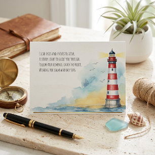 Küstenleuchtturm-Verse-Postkarte Postkarte