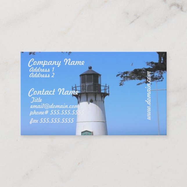 Küstenleuchtturm-Visitenkarten Visitenkarte (Vorderseite)