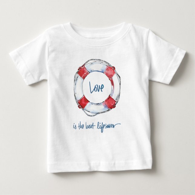 KüstenLiebe des zitat-| ist der beste Lebensretter Baby T-shirt (Vorderseite)