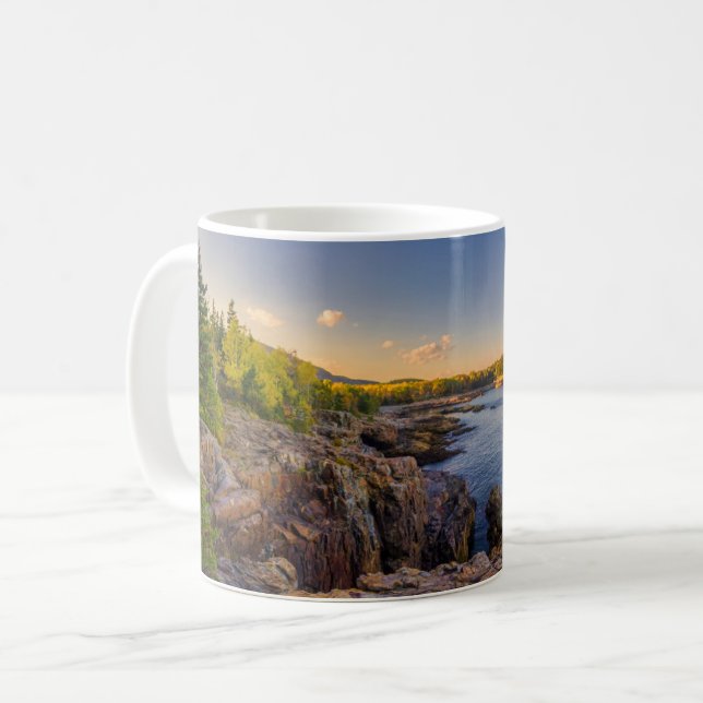 Küstenlinie | Acadia National Park, Schooner Head Kaffeetasse (Vorderseite Links)