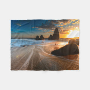Küstenlinie an Sonnenuntergang   Nordkalifornien Fleecedecke