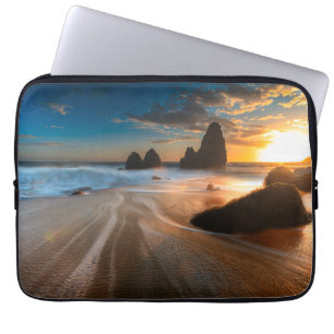 Küstenlinie an Sonnenuntergang   Nordkalifornien Laptopschutzhülle