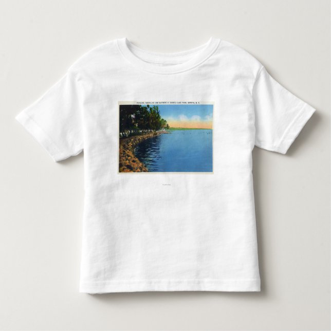 Küstenlinie-Ansicht des Seneca See-Park-Pavillons Kleinkind T-shirt (Vorderseite)