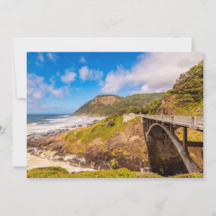 Küstenlinie   Cook's Chasm, Yachats, Oregon Dankeskarte