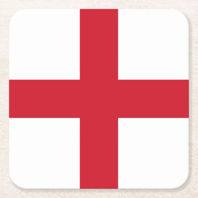 Küstenlinie der englischen Flagge Rechteckiger Pappuntersetzer (Vorderseite)