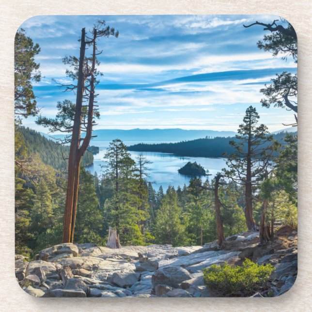 Küstenlinie | Emerald Bay, Lake Tahoe, Kalifornien Getränkeuntersetzer (Vorderseite)