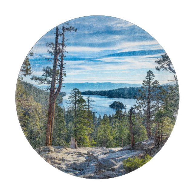 Küstenlinie | Emerald Bay, Lake Tahoe, Kalifornien Schneidebrett (Vorderseite)