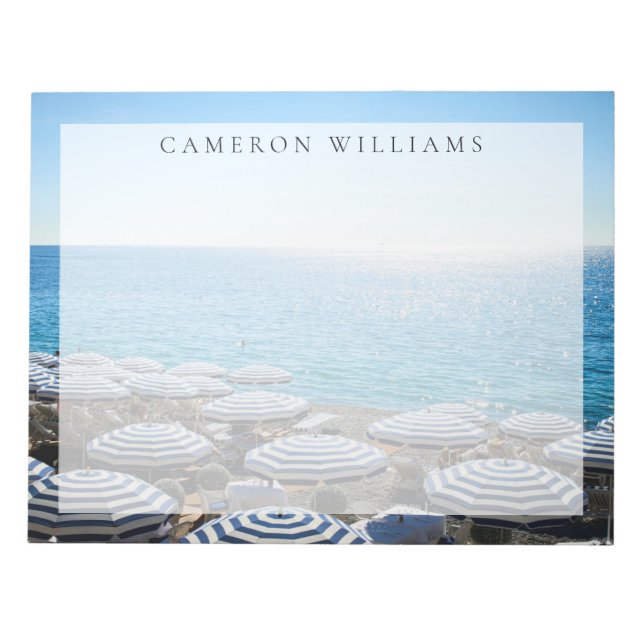 Küstenlinie | Französische Riviera, Nizza, Frankre Notizblock (Vorderseite)