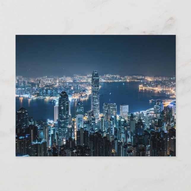 Küstenlinie | Hong Kong Island, Asien Postkarte (Vorderseite)