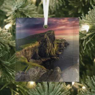 Küstenlinie   Insel Skye, Schottland Ornament Aus Glas