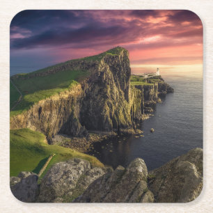 Küstenlinie Insel Skye, Schottland Rechteckiger Pappuntersetzer
