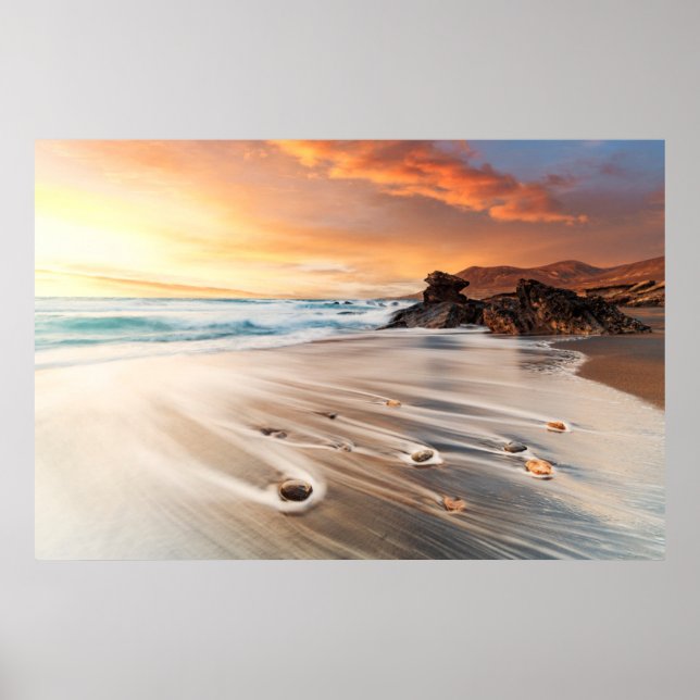 Küstenlinie | Kanarische Inseln, Spanien Poster (Vorne)