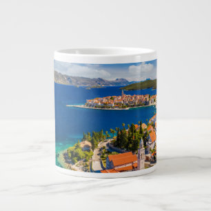 Küstenlinie   Korcula Town, Korcula Island, Kroati Jumbo-Tasse