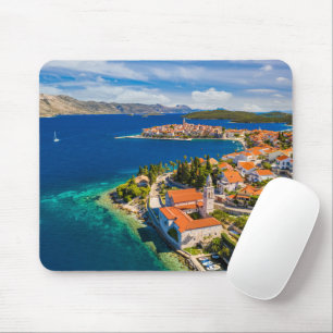 Küstenlinie Korcula Town, Korcula Island, Kroati Mousepad